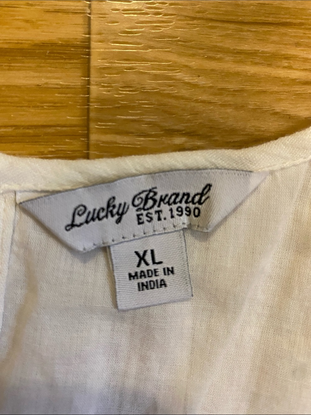 Lucky Brand White Linen Sundress; size XL - Picture 2 of 4